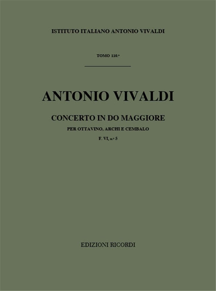 Concerti Per Ott. ('Flautino'), Archi E B.C.:
